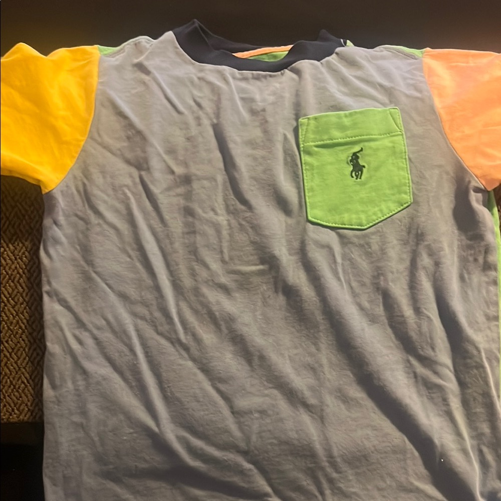 Ralph Lauren Yellow and Orange Short Sleeve Tee